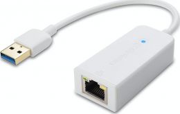 SuperSpeed USB 3.0 to RJ45 Gigabit Ethernet Network Adapter, White