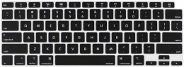 Ultra Thin Keyboard Cover Skin for M1 MacBook Air 13", Clear with Black Keys