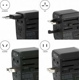 Travel AC Plug Adapter with 4 USB 3.0 Ports and USB-C