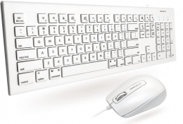 USB Keyboard and Optical USB Mouse Combo, White