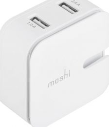 Rewind 2 Dual-Port USB Wall Charger, White