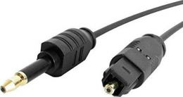 Toslink to Mini Digital Optical SPDIF Male to Male Audio Cable, 6ft