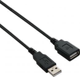 USB Extension Cable, Black, 10ft
